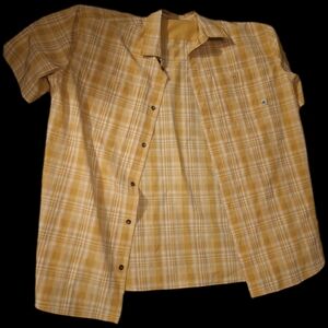 Men's LAKE TRAIL XL Yellow Plaid Shirt
